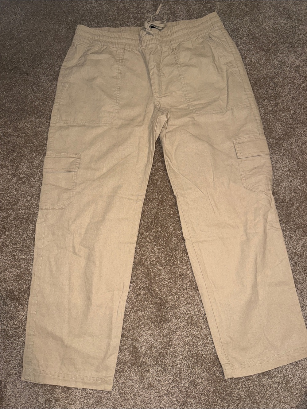J. Crew Factory Linen Cotton Blend Crop Cargo Pants size 10 - B15